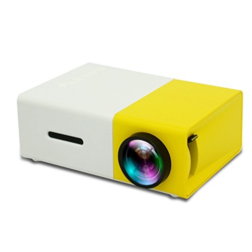 IBS UC 500 PROJECTOR, 400LM Portable Mini Home Theater LED Projector with Remote Controller, Support HDMI, AV, SD, USB Interfaces (400 lm  Wireless  Remote Controller) Portable Projector  (yellow white)