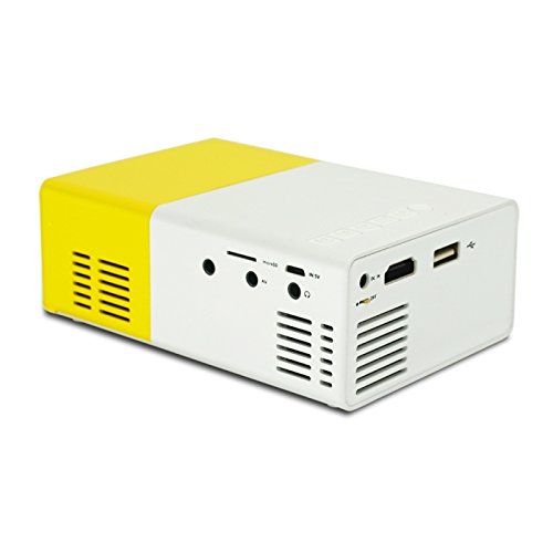 IBS UC 500 PROJECTOR, 400LM Portable Mini Home Theater LED Projector with Remote Controller, Support HDMI, AV, SD, USB Interfaces (400 lm  Wireless  Remote Controller) Portable Projector  (yellow white)